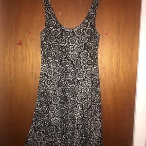 Black and white floral dress